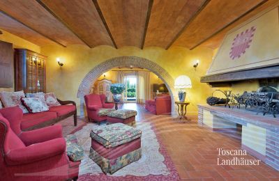 Landhus købe Asciano, Toscana, RIF 2992 Wohnbereich mit Kamin