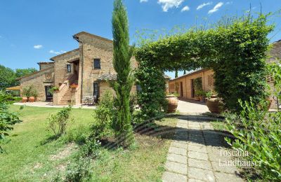 Landhus købe Asciano, Toscana, RIF 2992 Weg zu Gebäuden
