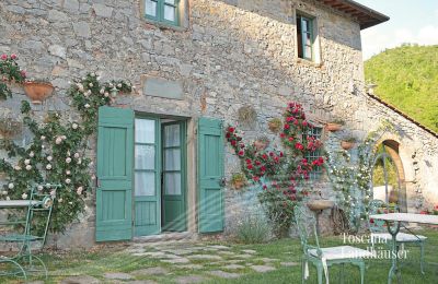 Landhus købe Gaiole in Chianti, Toscana, RIF 3003 Eingang und Garten