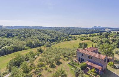 Stuehus købe Asciano, Toscana, RIF 2982 Vogelperspektive