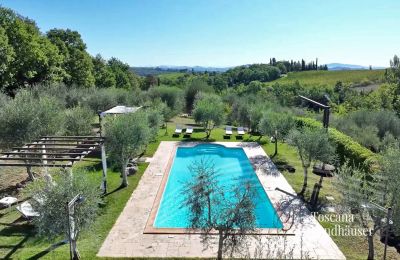 Landhus købe Chianciano Terme, Toscana, RIF 3061 Vogelperspektive Pool