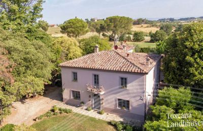 Historisk villa købe Foiano della Chiana, Toscana, Dronefoto