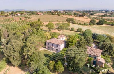 Historisk villa købe Foiano della Chiana, Toscana, Dronefoto