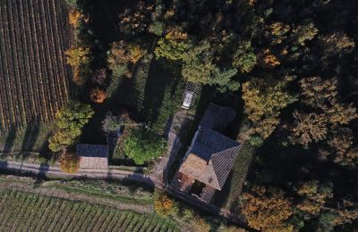 Landhus købe Gaiole in Chianti, Toscana, RIF 3073 Vogelperspektive
