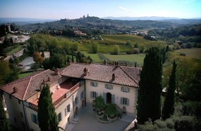 Historická vila na prodej San Gimignano, Toscana,, Foto z dronu