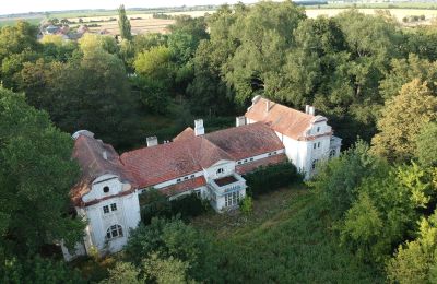 Zámeček na prodej Oporowo, Dwór w Oporowie 1, Velkopolské, Foto z dronu