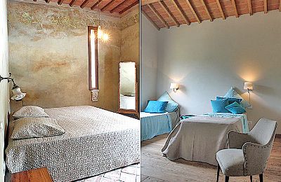Landhus købe Montescudaio, Toscana, RIF 2185 Detailansicht Schlafzimmer