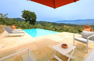 Venkovský dům na prodej Figline e Incisa Valdarno, Toscana, RIF 2966 Pool mit Panoramablick